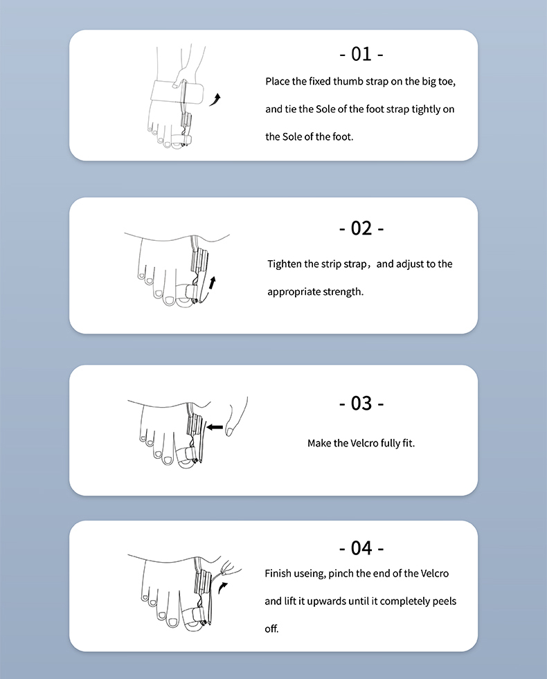 Longmed Toes Bunion Corrector Οδηγίες